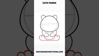 Easy to draw a cute panda #easytodraw #drawingtutorial