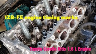 Toyota Corolla Altis 1ZR-FE Engine 1.6L displ. timing marks | timing chain | VVT-I 16VALVE