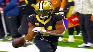 Alvin Kamara Ball Drop Compared to Aaron Judge | Saints vs Falcons 2024 NFL Highlights