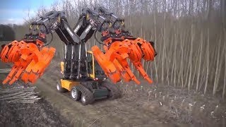 Dangerous Large Work Tractor Chainsaw Wood Machines, Fastest Extreme Technology Trees Cutt -2017