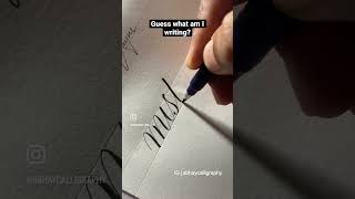 Real time Brush Lettering Tutorial #calligraphy #youtubeshorts