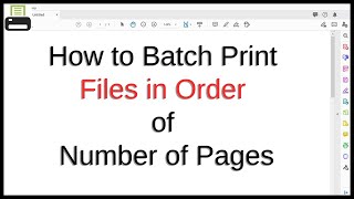 How to Batch Print Files in Order of Number of Pages | Page Count