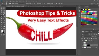 Adobe Photoshop Red Chili || Tutorial - Text Effects in Photoshop - Adobe Photoshop Tips and Tricks