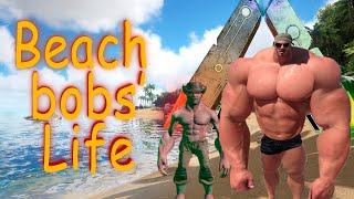 Visiting beach bobs in ARK: Survival Evolved | Посещаю нубов в АРК