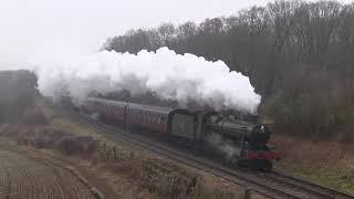 GWR Hall Class No.6990 'Witherslack Hall' southbound at Kinchley Lane [GCR 2017]