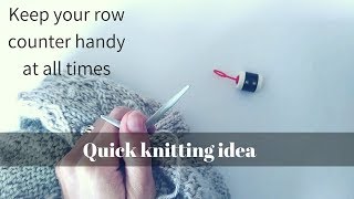 QUICK KNITTING TIP | Row Counter Necklace | Knitting ideas