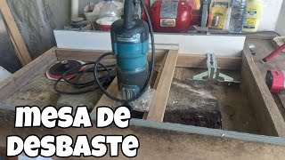 como fazer mesa de desbaste para tupia laminador,usando sobras de madeira