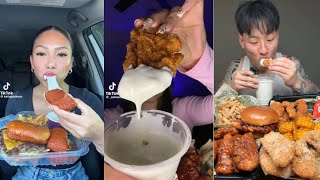 Tiktok mukbang compilation part-113 | chilis , wingstop and more