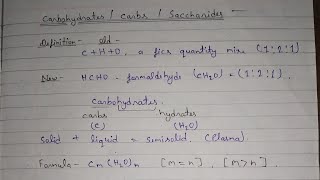 Carbohydrate and classification of carbohydrate#  Nutrition and Biochemistry# important topic