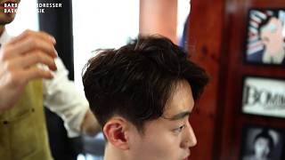 애쉬브라운컬러시술과 와플펌을 이용한 부드러운 느낌의 가르펌스타일 / AshBrown Wite WafflePerm ManHair BarBering