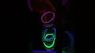 Glass Stacking with Glow Sticks #glass #stacking #glowsticks #science #shortsfeed #shortsviral