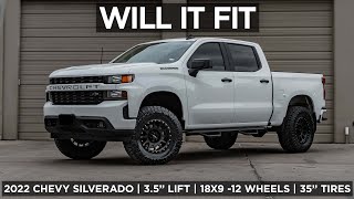 How to Fit 35" Tires On a 2021 Chevy Silverado With a 4" Lift | Will it Fit |