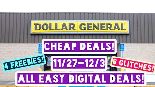 DOLLAR GENERAL CHEAP DEALS 11/27-12/3 ANY DAY #dollargeneral #dollargeneralcouponingthisweek