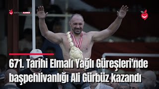 671. Tarihi Elmalı Yağlı Güreşleri'nde Başpehlivanlığı Ali Gürbüz Kazandı