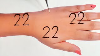 22 number se Sabse asaan mehndi design | back hand beautiful henna designs | mehendi 2024