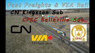 CN/VIA/CPKC ~ Dawn to Dusk on CN's Kingston & CPKC's Belleville Subdivisions in Ontario - March 2024