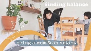 finding balance: being a mom and an artist vlog