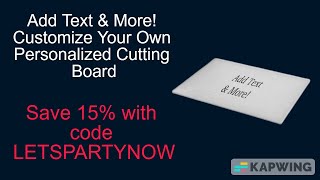 Add Text & More! Customize Your Own Personalized Cutting Board #Justinsestore