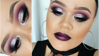 Dramatic Cut Crease & Purple Ombre Lip ♡ Makeup Tutorial