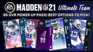 BEST 95 OVR Power Up Pass Options! Who Should You Use Your PU Pass On? | Madden 21