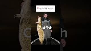 Biggest fish caught  in Michigan #cover #funny #michigan #memes #fishing #shorts #viral