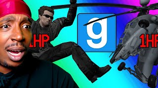 Reaction To Gmod Sandbox - The Infuriating 1 HP Challenge! (Garry's Mod Funny Moments)