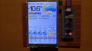 ESP8266 Internet Weather Station - Display Layout Draft Driven by STM32