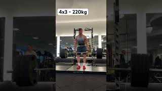 220kg 4x3 #deadlift #training #gym #fitness #workout #core #fitfam #shortvideo #short #shorts