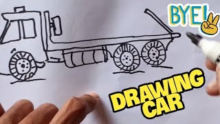 learn to draw a tronton car || belajar menggambar mobil tronton