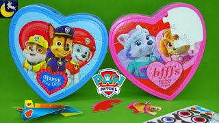 Paw Patrol Happy Valentines Day Cards Surprise Puzzles Airplanes Funny Faces Toys Video for Kids