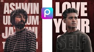 Text behind the person photo editing || creative text photo editing in PicsArt - Artistrajk