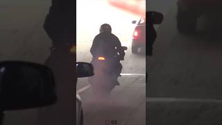 Motorcycle crashes into car! 😱