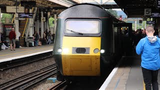 (4k) Gwr castle set class 43040+43088 depart Exeter on Penzance to Bristol