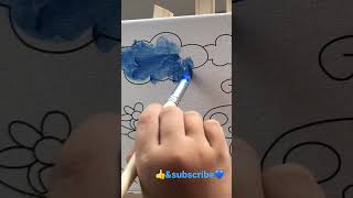 How to draw a cloud ☁️ #shorts #art #artforkids