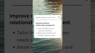 Benefits of using a custom CRM #crm #customcrm #savetime