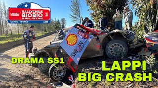 LAPPI CRASH WRC RALLY CHILE 2023 || Drama ss1