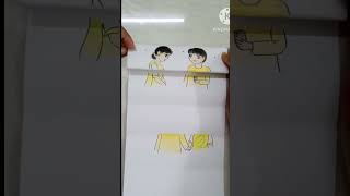 The ultimate plot twist😂in paper folding art💖#cartoon#funny#comedy#foryou#horror#tiktok#art#shorts