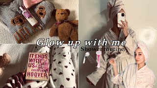 Glow up with me Winter shower routine 🚿🌧🛁( shaving 🪒 skincare ,haircare) روتين الحمام في الشتاء