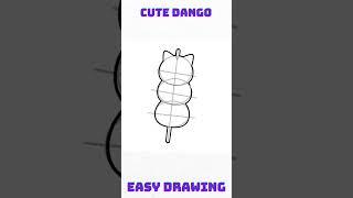 Cute dango drawing - Food drawings #fooddrawing #easytodraw #easydraweverything