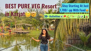 Best Budget *PURE VEG* Resort in KARJAT with Swimming Pool😍| Prices starting at just 1,700 with food