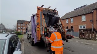 Heavy! Dennis Elite 6 Bin lorry on General Waste, PBF