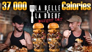 Epic Burger Challenge // 18 500 Calories EACH // La Belle & La Boeuf