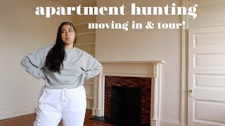 MOVING AGAIN VLOG : apartment hunting in the city & empty apt tour!