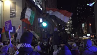 Pro-Palestine activists in Montreal condemn attacks on Yemen