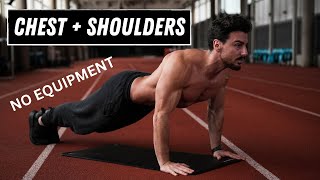 CHEST & SHOULDERS Workout | No Equipment | Rowan Row