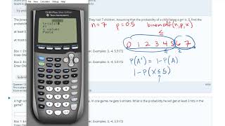 Binomial "at least"