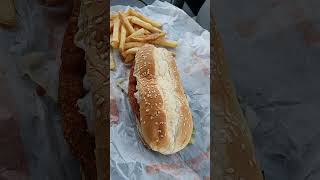 Bk chicken sandwich food review #bk #foodreview