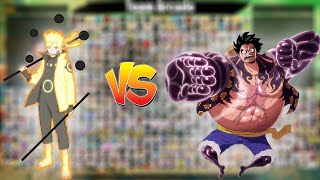 Naruto Sage Of Six Paths V/S Luffy Gear 4 | Mugen Battle