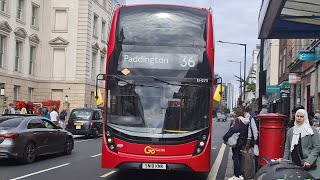 FRV. London Central Bus Route 36: New Cross Gate - Queen's Park. E400MMC Hybrid (EH273)(SN18KMK)