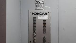 [New Car Doors] 1980s Končar lift @ Sjenjak, Osijek, Croatia